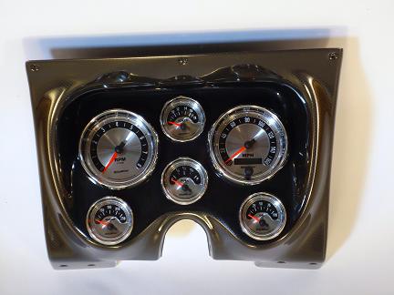 67-68 Camaro Carbon Fiber Classic Dash with American Muscle Autometer Gauges